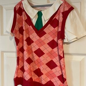 Vibrant Argyle Kids Shirt with Collar